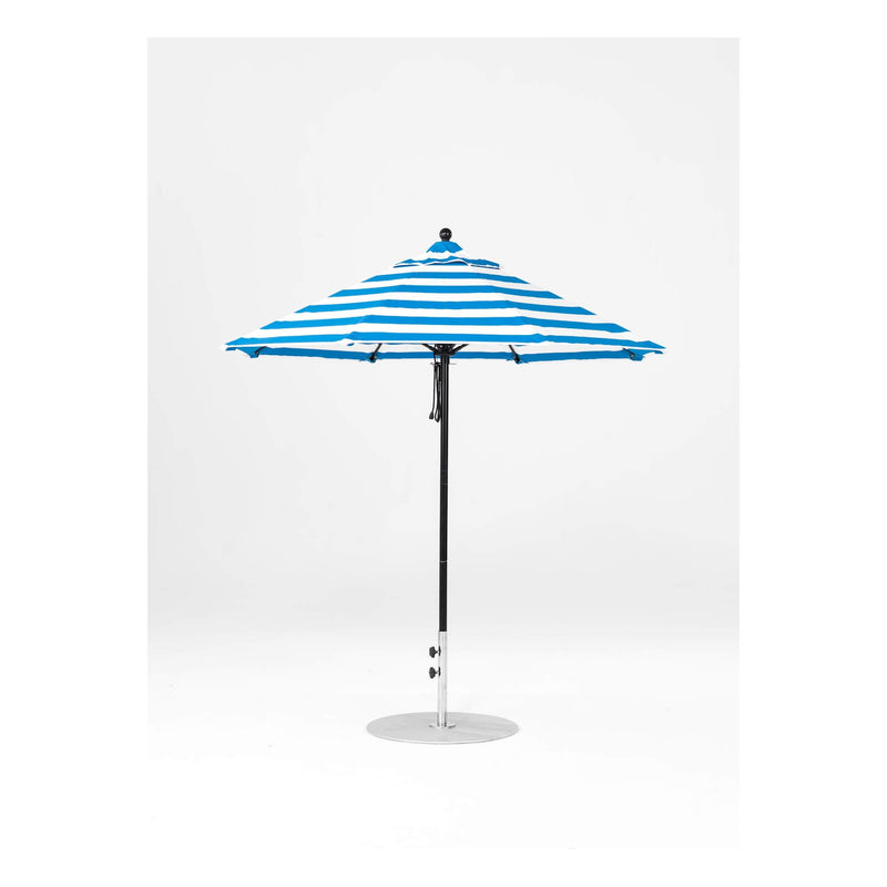 7.5 Ft Octagonal Frankford Patio Umbrella- Pulley Lift- Matte Black Frame