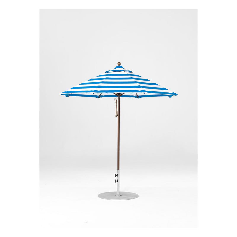 7.5 Ft Octagonal Frankford Patio Umbrella- Pulley Lift- Matte Bronze Frame