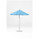 7.5 Ft Octagonal Frankford Patio Umbrella- Pulley Lift- Matte Silver Frame