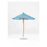 7.5 Ft Octagonal Frankford Patio Umbrella- Pulley Lift- Wood Grain Frame