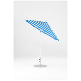 7.5 Ft Octagonal Frankford Patio Umbrella- Crank Auto-Tilt- Matte White Frame