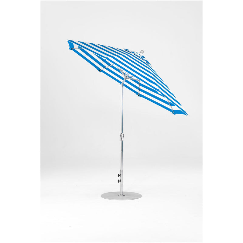9 Ft Octagonal Frankford Patio Umbrella- Crank Auto-Tilt- Matte Silver Frame