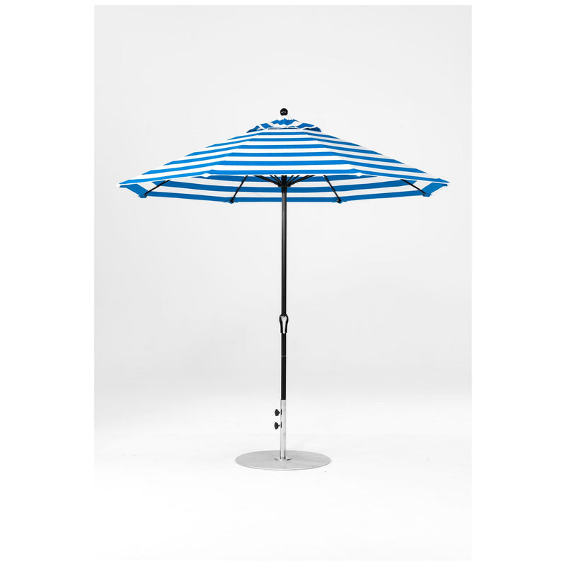 9 Ft Octagonal Frankford Patio Umbrella- Crank Lift- Matte Black Frame