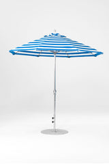 9 Ft Octagonal Frankford Patio Umbrella- Crank Lift- Matte Silver Frame
