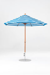 9 Ft Octagonal Frankford Patio Umbrella- Crank Lift- Wood Grain Frame