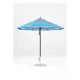 9 Ft Octagonal Frankford Patio Umbrella- Pulley Lift- Matte Black Frame