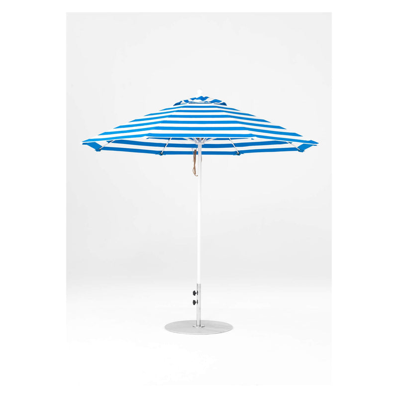9 Ft Octagonal Frankford Patio Umbrella- Pulley Lift- Matte White Frame