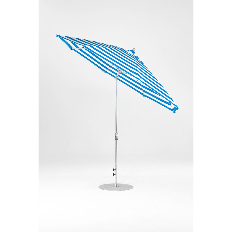 11 Ft Octagonal Frankford Patio Umbrella- Crank Auto-Tilt- Polished Silver Anodized Frame