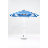 11 Ft Octagonal Frankford Patio Umbrella- Crank Lift- Wood Grain Frame
