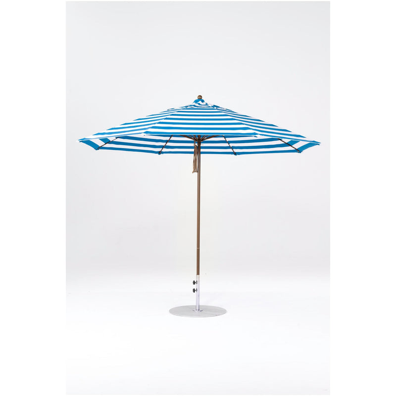 11 Ft Octagonal Frankford Patio Umbrella- Pulley Lift- Matte Bronze Frame