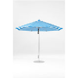 11 Ft Octagonal Frankford Patio Umbrella- Pulley Lift- Polished Silver Anodized Frame