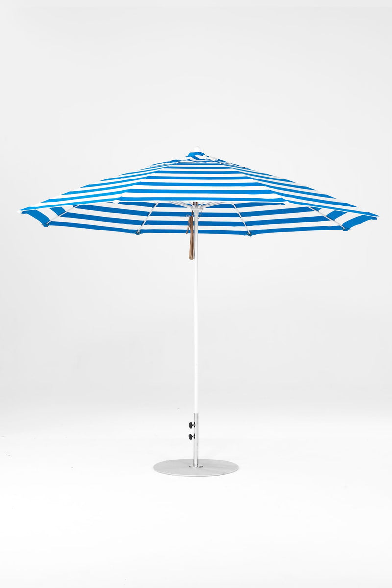 11 Ft Octagonal Frankford Patio Umbrella- Pulley Lift- Matte White Frame