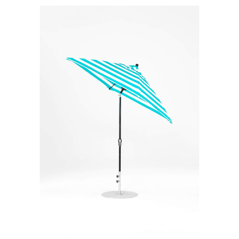 6.5 Ft Frankford Square Patio Umbrella- Crank Auto-Tilt- Matte Black Frame