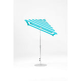 6.5 Ft Frankford Square Patio Umbrella- Crank Auto-Tilt- Matte Silver Frame