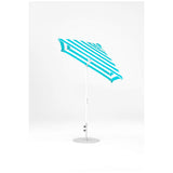 6.5 Ft Frankford Square Patio Umbrella- Crank Auto-Tilt- Matte White Frame