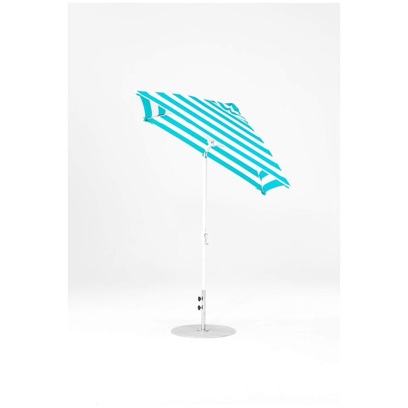 6.5 Ft Frankford Square Patio Umbrella- Crank Auto-Tilt- Matte White Frame