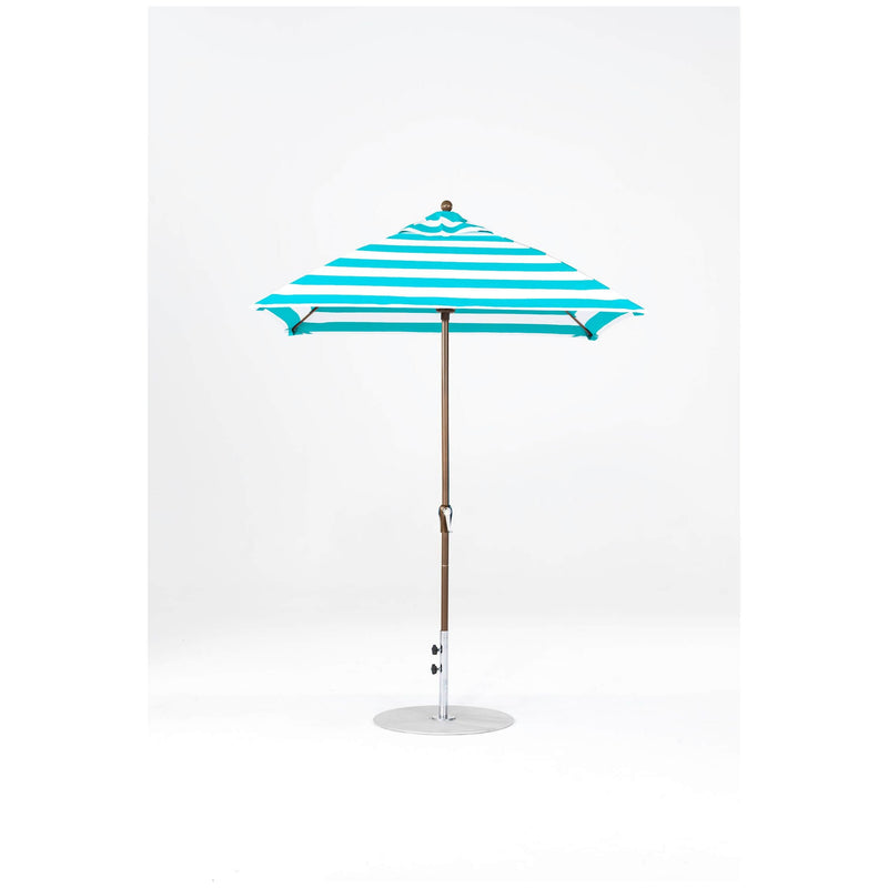 6.5 Ft Square Frankford Patio Umbrella- Crank Lift- Matte Bronze Frame