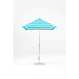 6.5 Ft Square Frankford Outdoor Patio Umbrella- Crank Lift- Matte Silver Frame