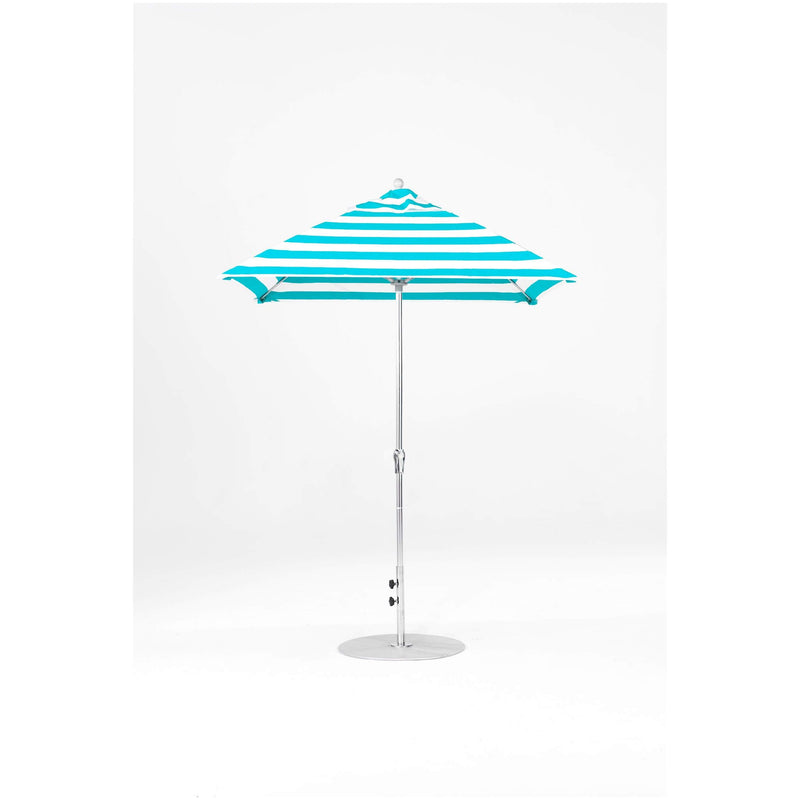 6.5 Ft Square Frankford Outdoor Patio Umbrella- Crank Lift- Matte Silver Frame