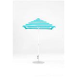 6.5 Ft Square Frankford Patio Umbrella- Crank Lift- Matte White Frame