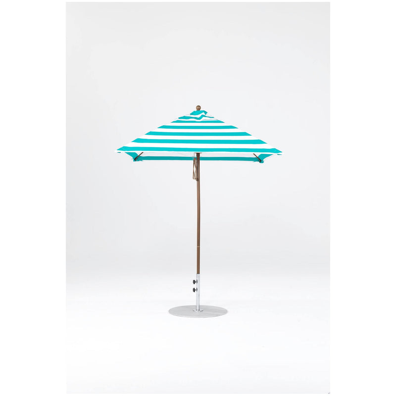 6.5 Ft Square Frankford Patio Umbrella- Pulley Lift- Matte Bronze Frame