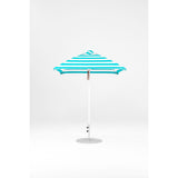 6.5 Ft Square Frankford Patio Umbrella- Pulley Lift- Matte White Frame