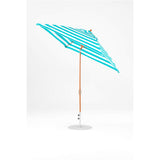 7.5 Ft Frankford Square Patio Umbrella- Crank Auto-Tilt- Wood Grain Frame