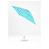 7.5 Ft Frankford Square Patio Umbrella- Crank Auto-Tilt- Matte White Frame