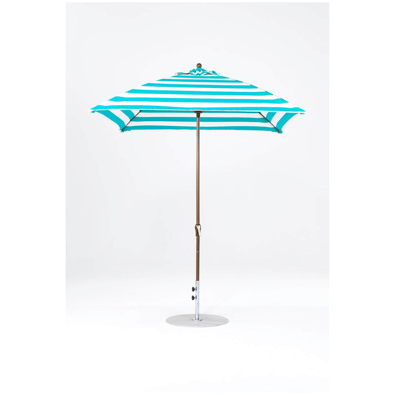 7.5 Ft Square Frankford Patio Umbrella- Crank Lift- Matte Bronze Frame