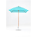 7.5 Ft Square Frankford Patio Umbrella- Crank Lift- Wood Grain Frame