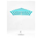 7.5 Ft Square Frankford Patio Umbrella- Crank Lift- Matte White Frame