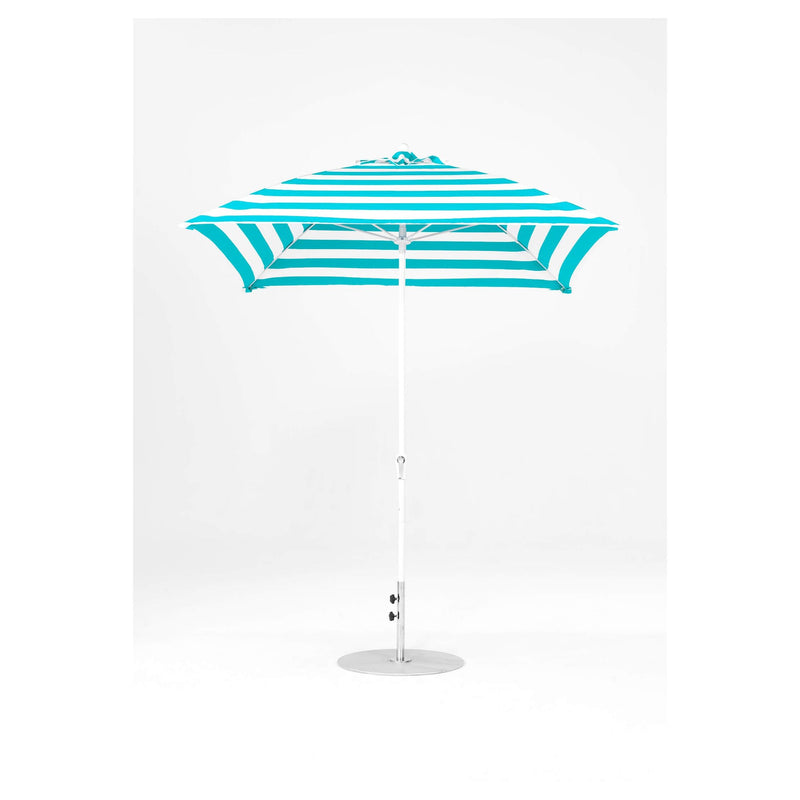 7.5 Ft Square Frankford Patio Umbrella- Crank Lift- Matte White Frame