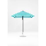 7.5 Ft Square Frankford Patio Umbrella- Pulley Lift- Matte Black Frame