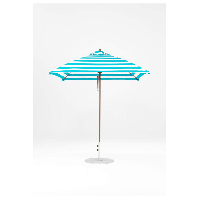 7.5 Ft Square Frankford Patio Umbrella- Pulley Lift- Matte Bronze Frame