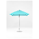 7.5 Ft Square Frankford Patio Umbrella- Pulley Lift- Matte Silver Frame