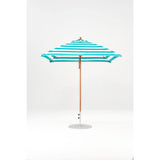 7.5 Ft Square Frankford Patio Umbrella- Pulley Lift- Wood Grain Frame