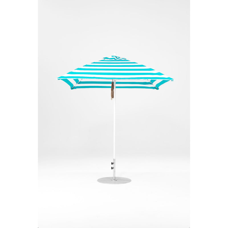 7.5 Ft Square Frankford Patio Umbrella- Pulley Lift- Matte White Frame
