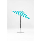 7.5 Ft Octagonal Frankford Patio Umbrella- Crank Auto-Tilt- Matte Black Frame