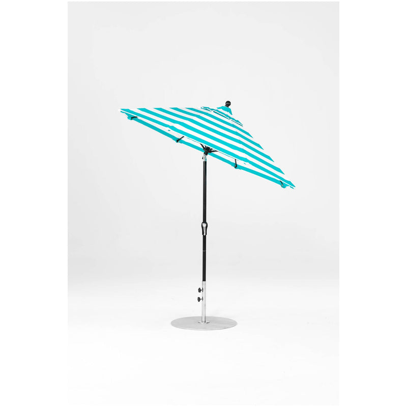 7.5 Ft Octagonal Frankford Patio Umbrella- Crank Auto-Tilt- Matte Black Frame