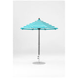 7.5 Ft Octagonal Frankford Patio Umbrella- Crank Lift- Matte Black Frame