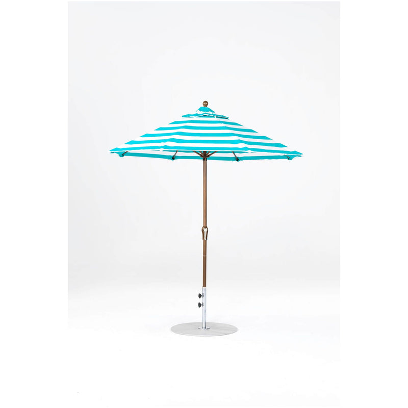 7.5 Ft Octagonal Frankford Patio Umbrella- Crank Lift- Matte Bronze Frame