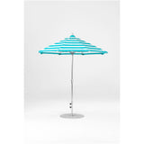 7.5 Ft Octagonal Frankford Patio Umbrella- Crank Lift- Polished Silver Anodized Frame