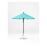 7.5 Ft Octagonal Frankford Patio Umbrella- Pulley Lift- Matte Black Frame