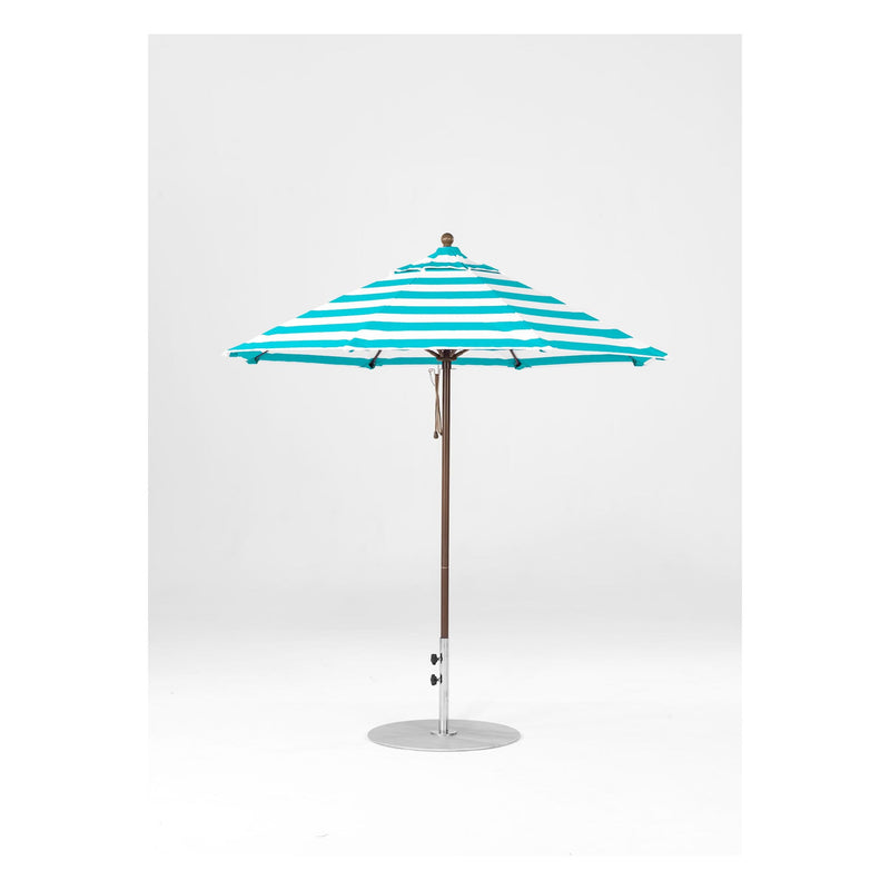 7.5 Ft Octagonal Frankford Patio Umbrella- Pulley Lift- Matte Bronze Frame