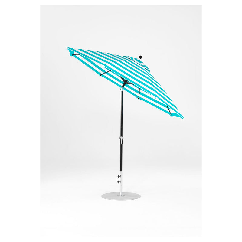 9 Ft Octagonal Frankford Patio Umbrella- Crank Auto-Tilt- Matte Black Frame