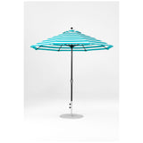 9 Ft Octagonal Frankford Patio Umbrella- Crank Lift- Matte Black Frame