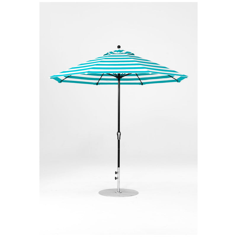 9 Ft Octagonal Frankford Patio Umbrella- Crank Lift- Matte Black Frame