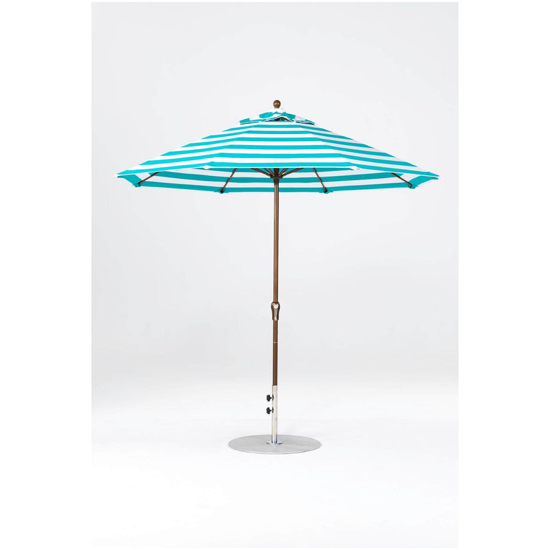 9 Ft Octagonal Frankford Patio Umbrella- Crank Lift- Matte Bronze Frame