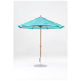 9 Ft Octagonal Frankford Patio Umbrella- Crank Lift- Wood Grain Frame