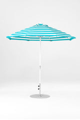 9 Ft Octagonal Frankford Patio Umbrella- Crank Lift- Matte White Frame
